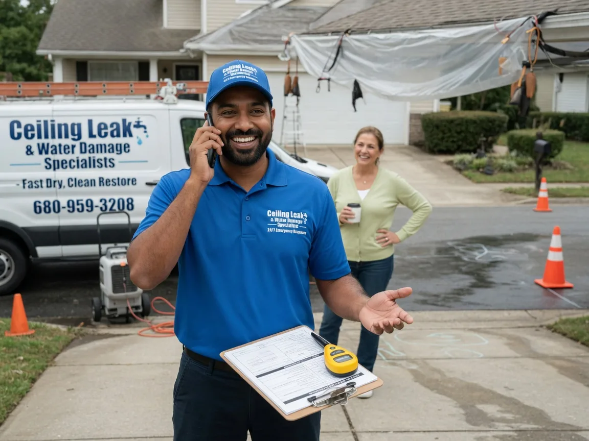 Ceiling Leak Cleanup Celeste, TX FAQs
